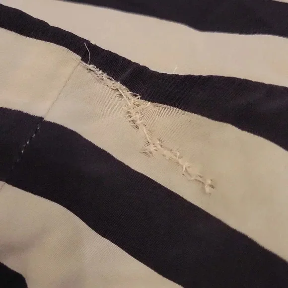 J CREW Silk Black Stripe Lined Blouson Cami Tank Dress - Picture 4 of 4